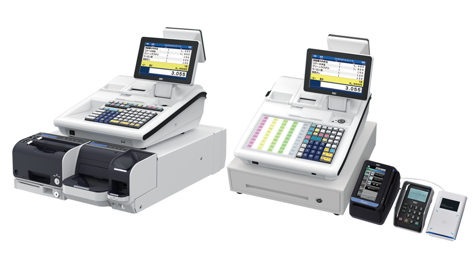 7030 23年製 設定無料 東芝テック FS-3055 レジスター スキャナ付 TEC（TOSHIBA） 東芝テック レジ レジスター FS-3055-S インボイス対応